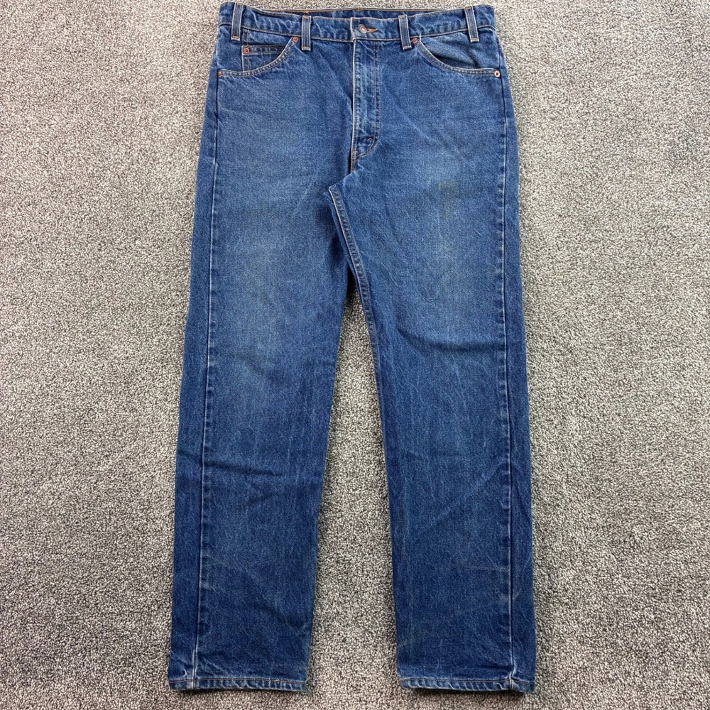 Vintage Levi's 505 Jeans Mens 36x30 Blue Cotton Orange Tab Straight Leg USA Made
